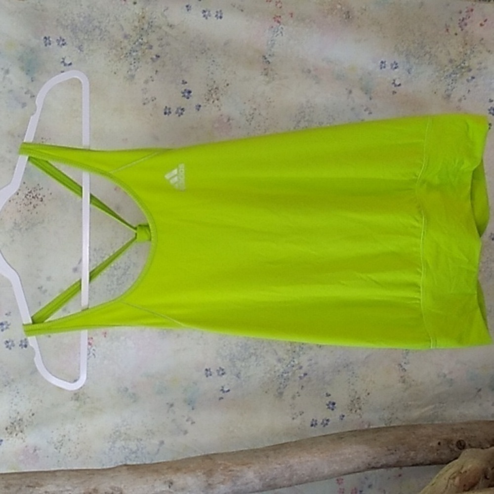 Adidas Climalite Women's Size Large Highlighter Florescent Racerback Tank Top